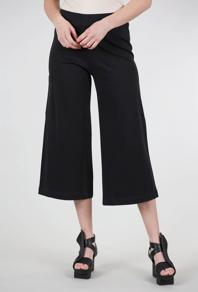 Planet Jersey Gaucho Pant, Black