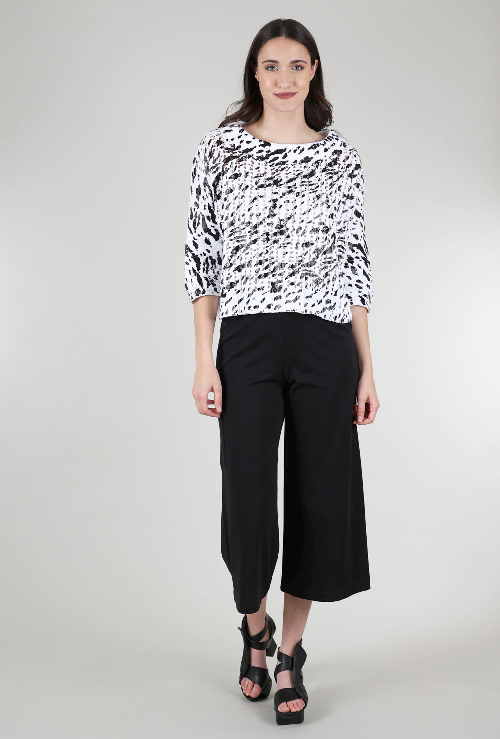 Planet Jersey Gaucho Pant, Black