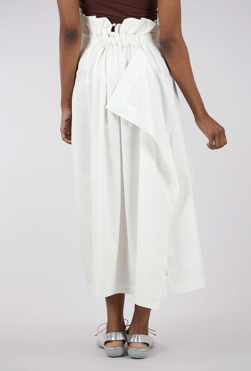Moyuru Gather Waist Skirt, White