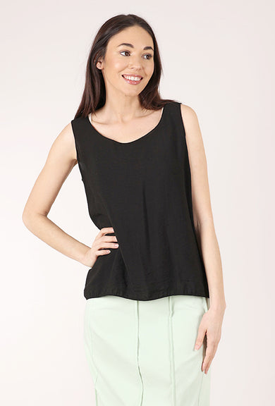 Cut Loose Parachute Layer Tank, Black