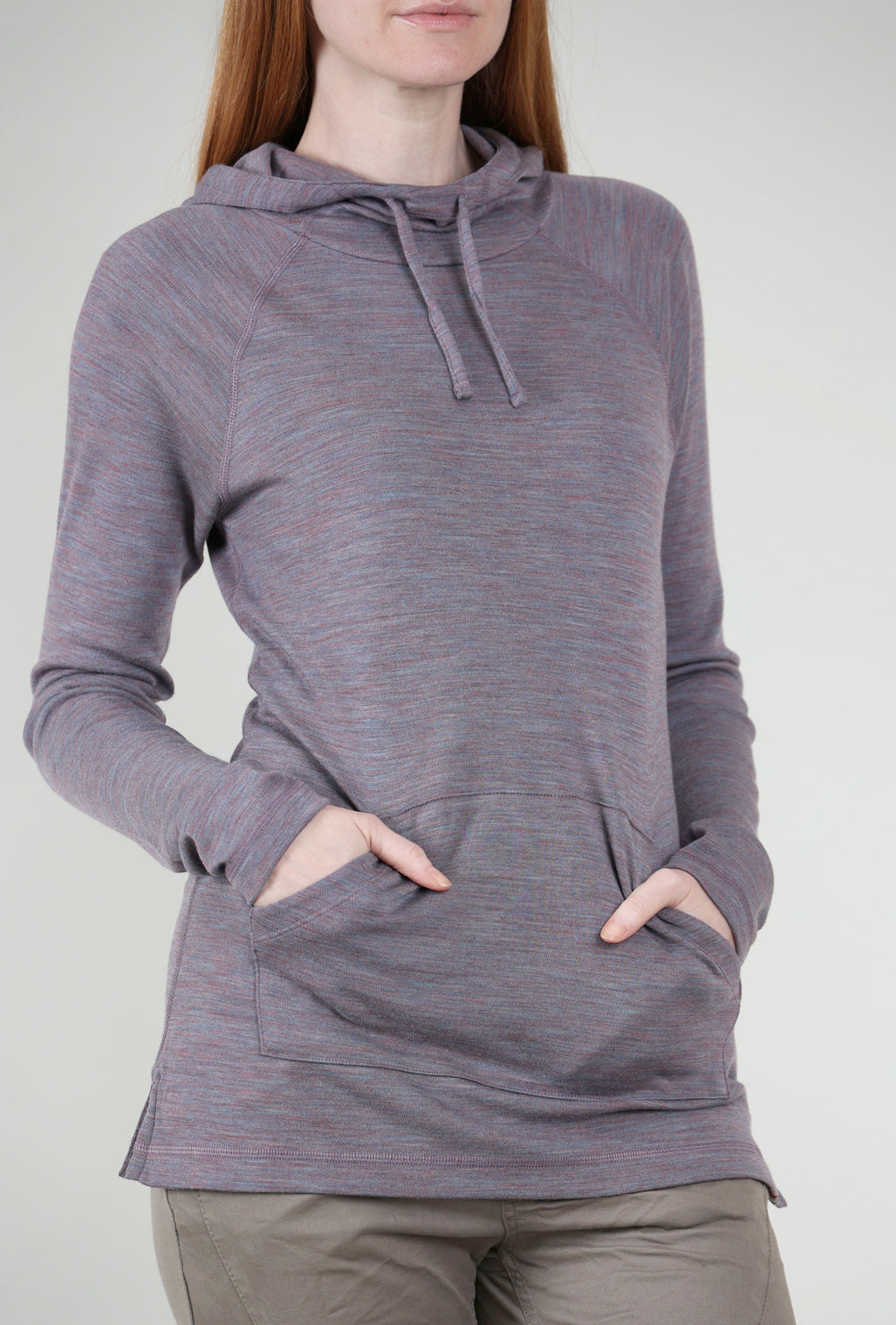 Smartwool Thermal Drape Hood Base Layer, Chalk Violet Heather