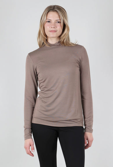 Luukaa Essential Jersey Mock Neck, Beige