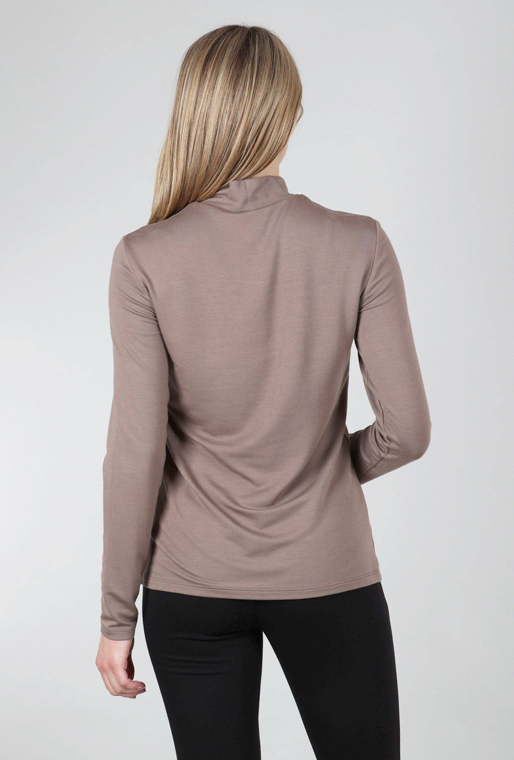 Luukaa Essential Jersey Mock Neck, Beige