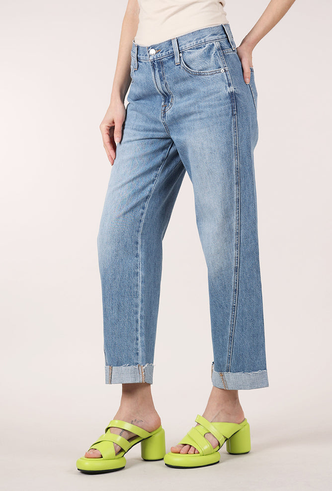 Pistola Kacey Mid Rise Cuffed Boyfriend, Laguna
