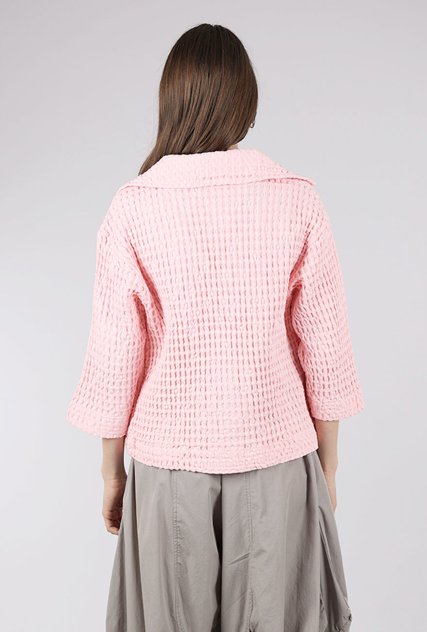 Mododoc Waffle Swing Jacket, Pink Flamingo