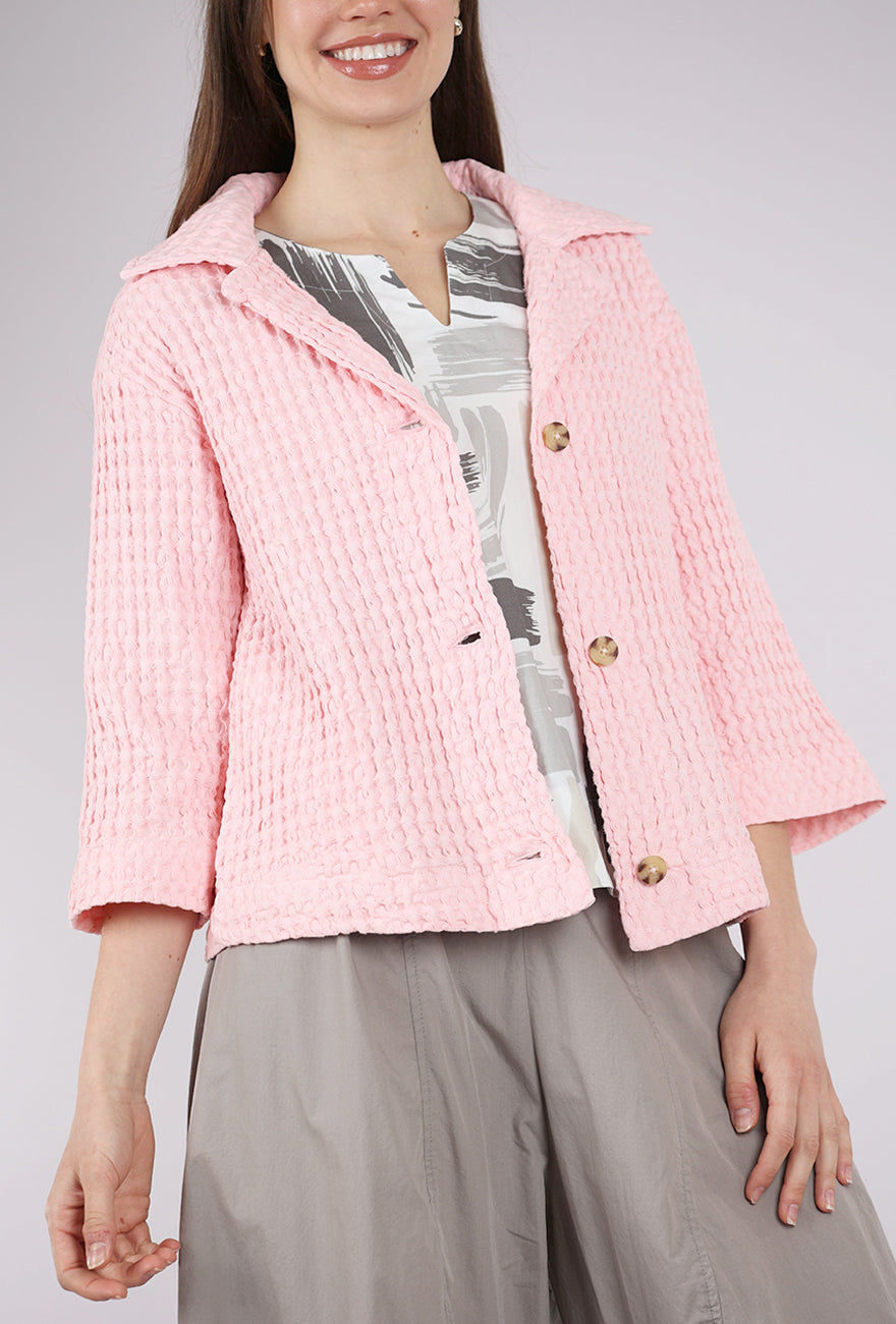 Mododoc Waffle Swing Jacket, Pink Flamingo