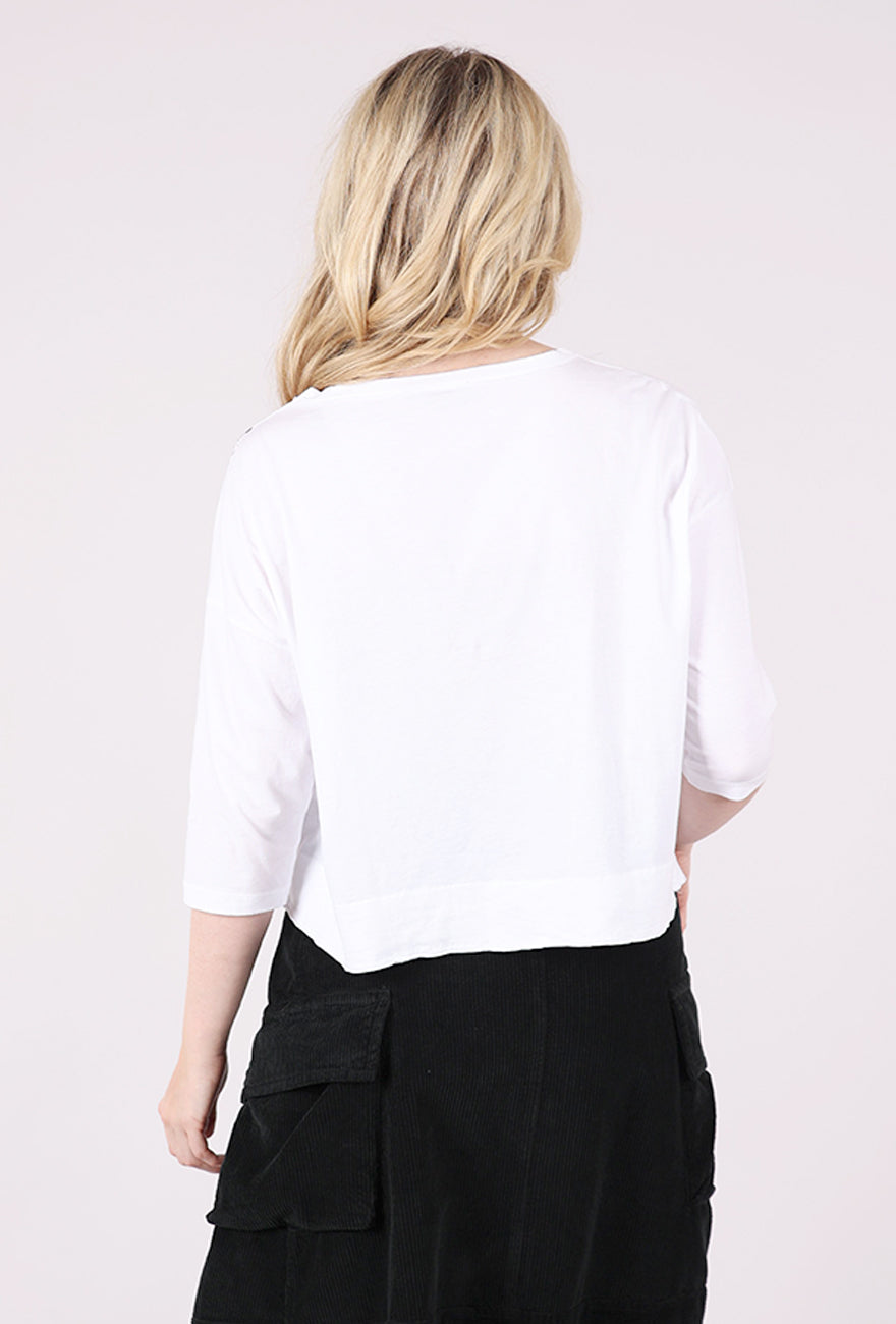 Lurdes Bergada Swatch Elbow Boxy Tee, White/Black