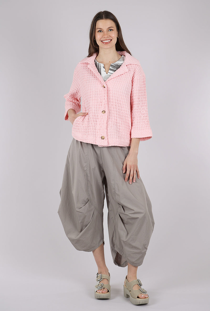 Mododoc Waffle Swing Jacket, Pink Flamingo
