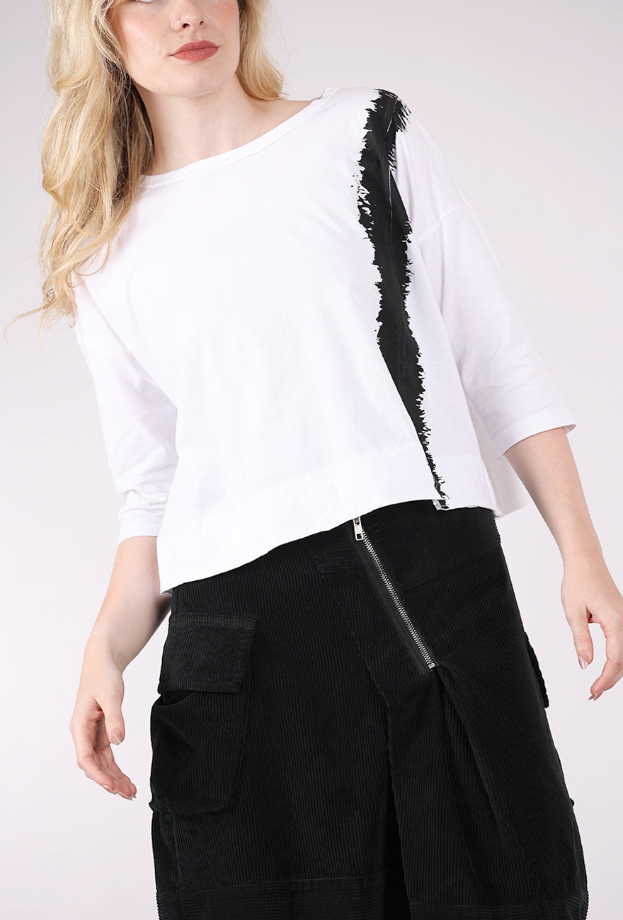 Lurdes Bergada Swatch Elbow Boxy Tee, White/Black