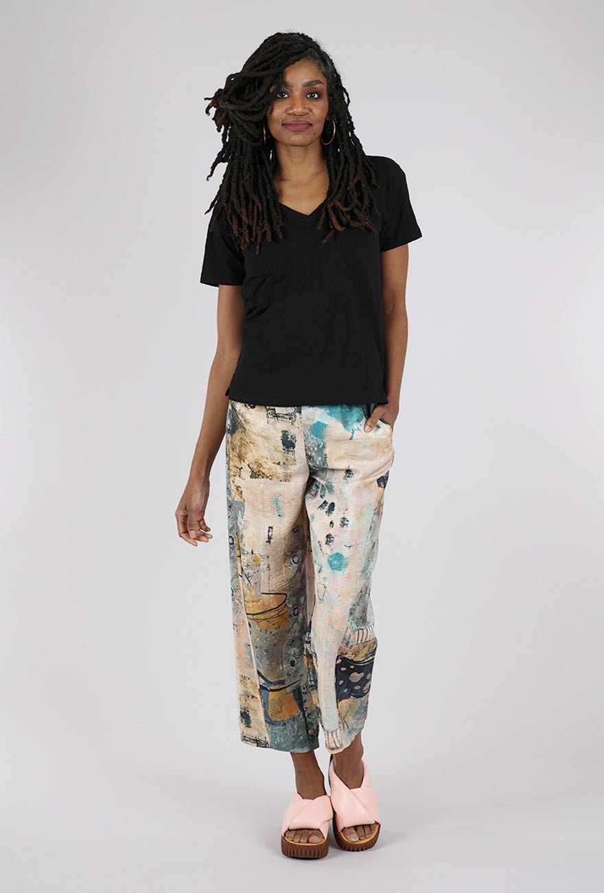 Mododoc S/S V-Neck Boxy Tee, Black