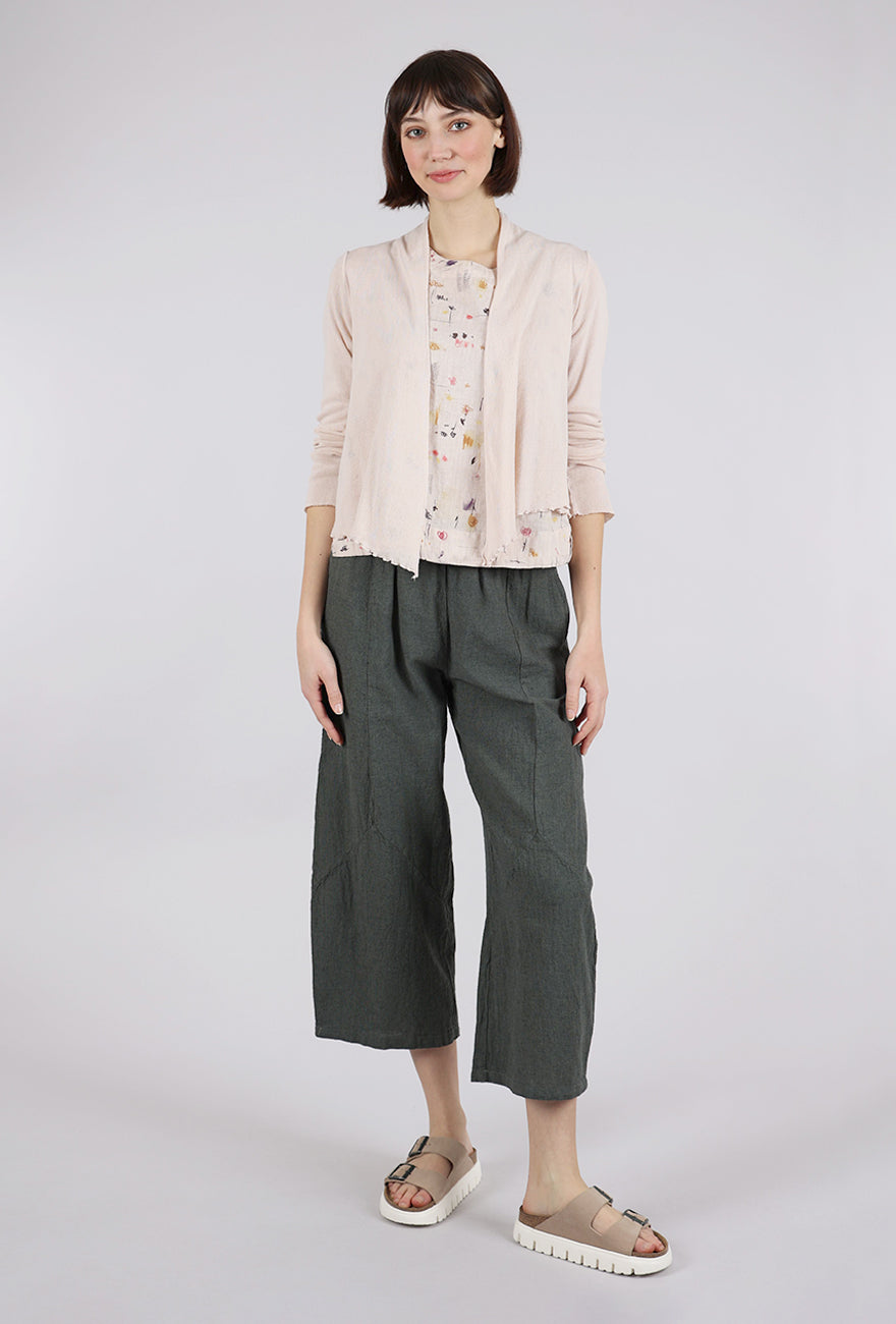 Cut Loose Tulle Mesh Cropped Cardie, Pearly