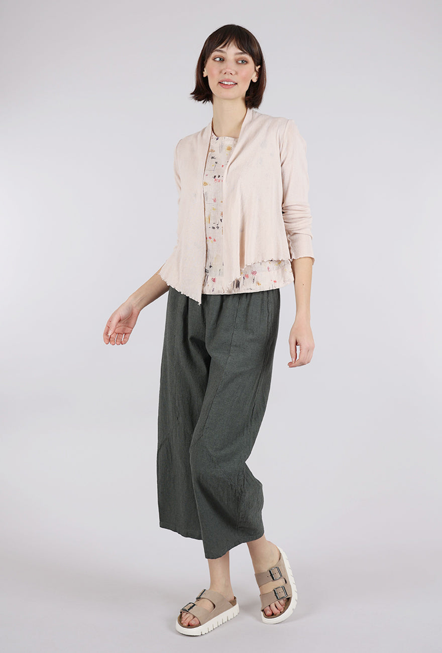 Cut Loose Tulle Mesh Cropped Cardie, Pearly
