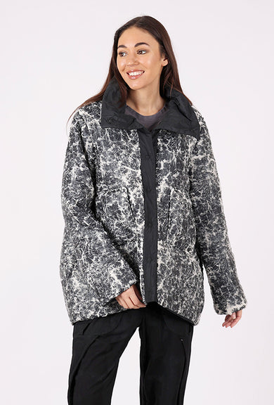Luukaa Elva Puffer Jacket, Ecru/Black