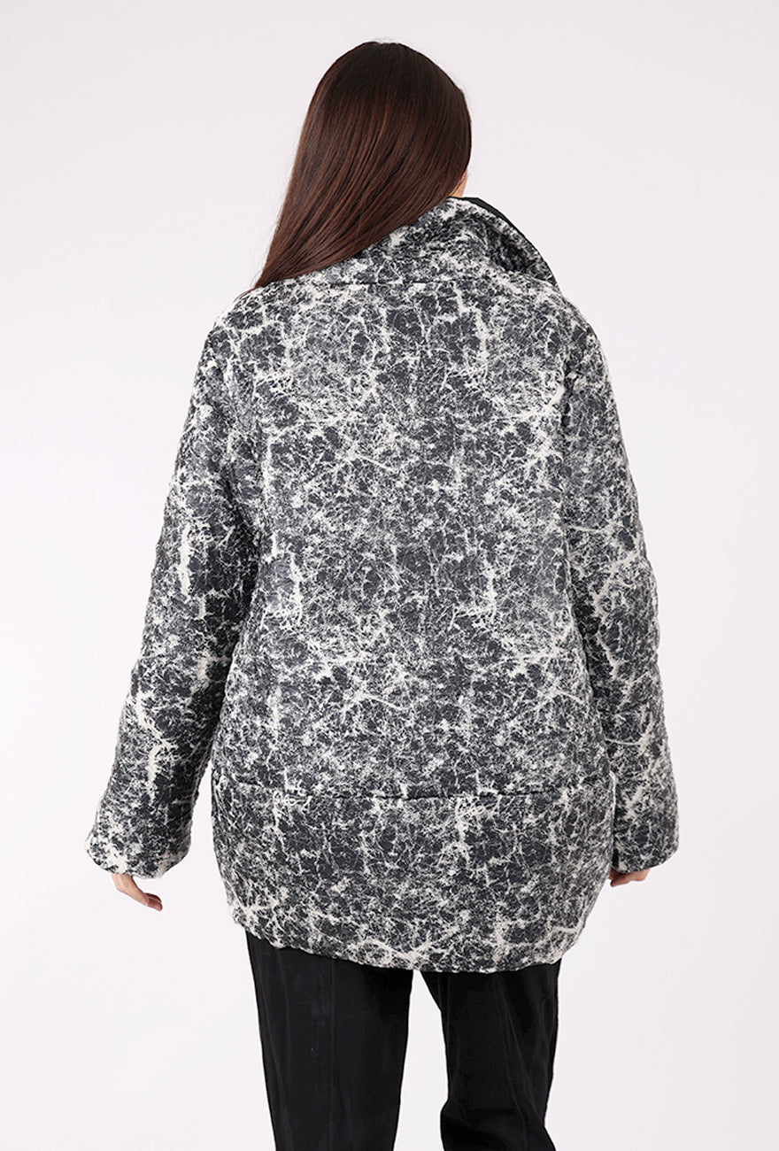 Luukaa Elva Puffer Jacket, Ecru/Black