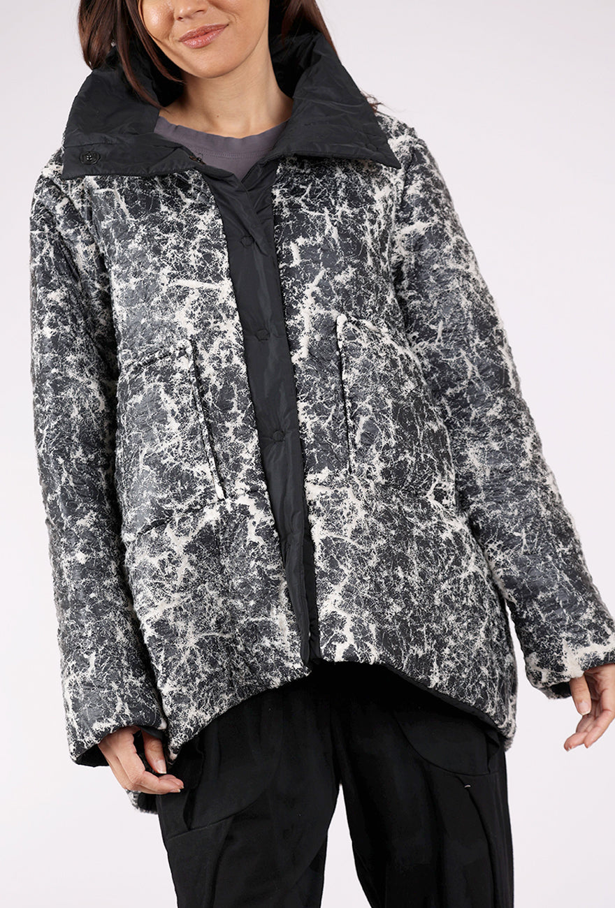 Luukaa Elva Puffer Jacket, Ecru/Black