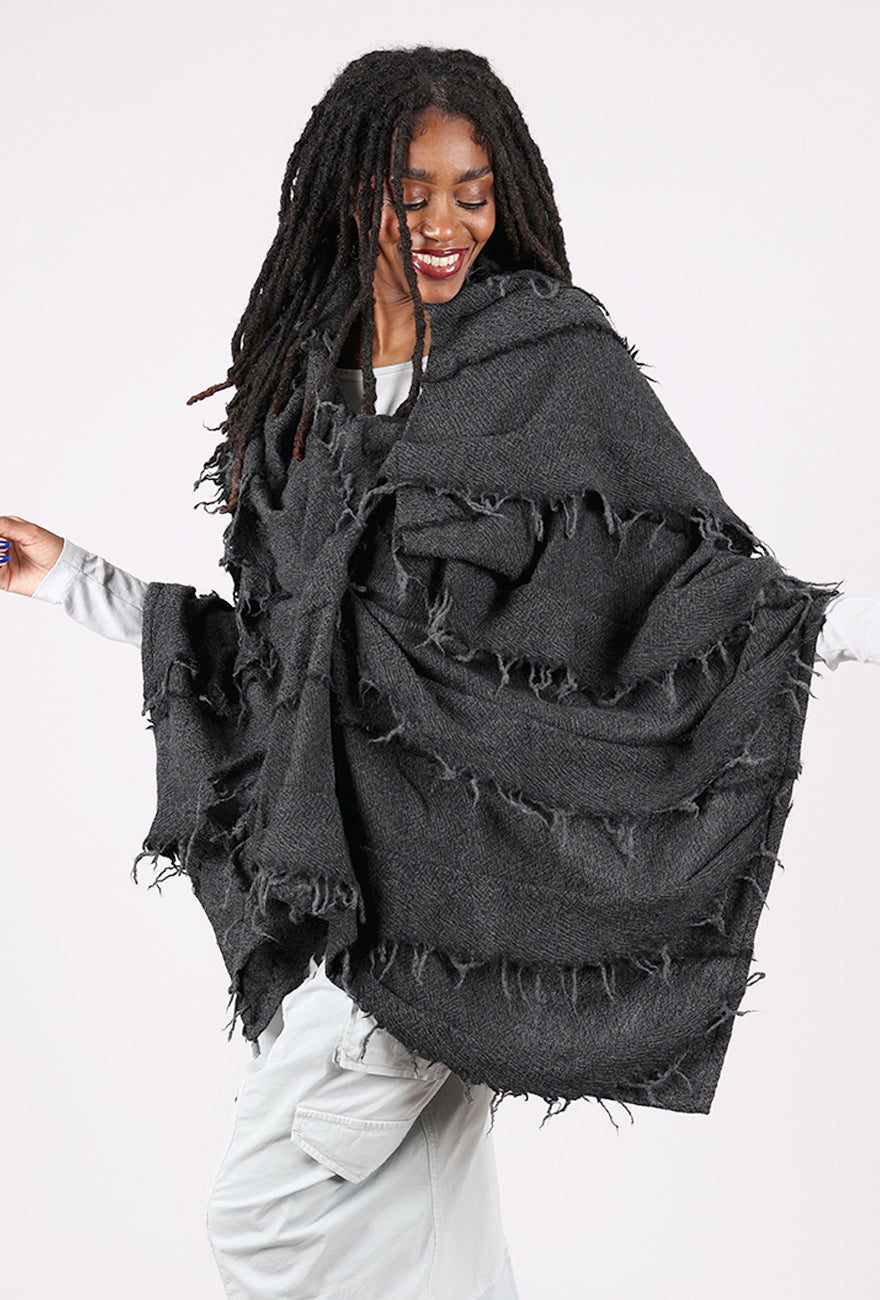 Moyuru Artful Sweater Shawl, Shawl-Gray