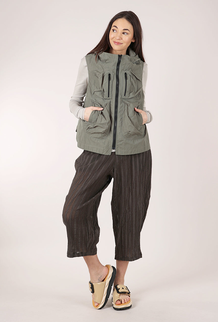 Moyuru Rivulet Texture Trouser, Olive