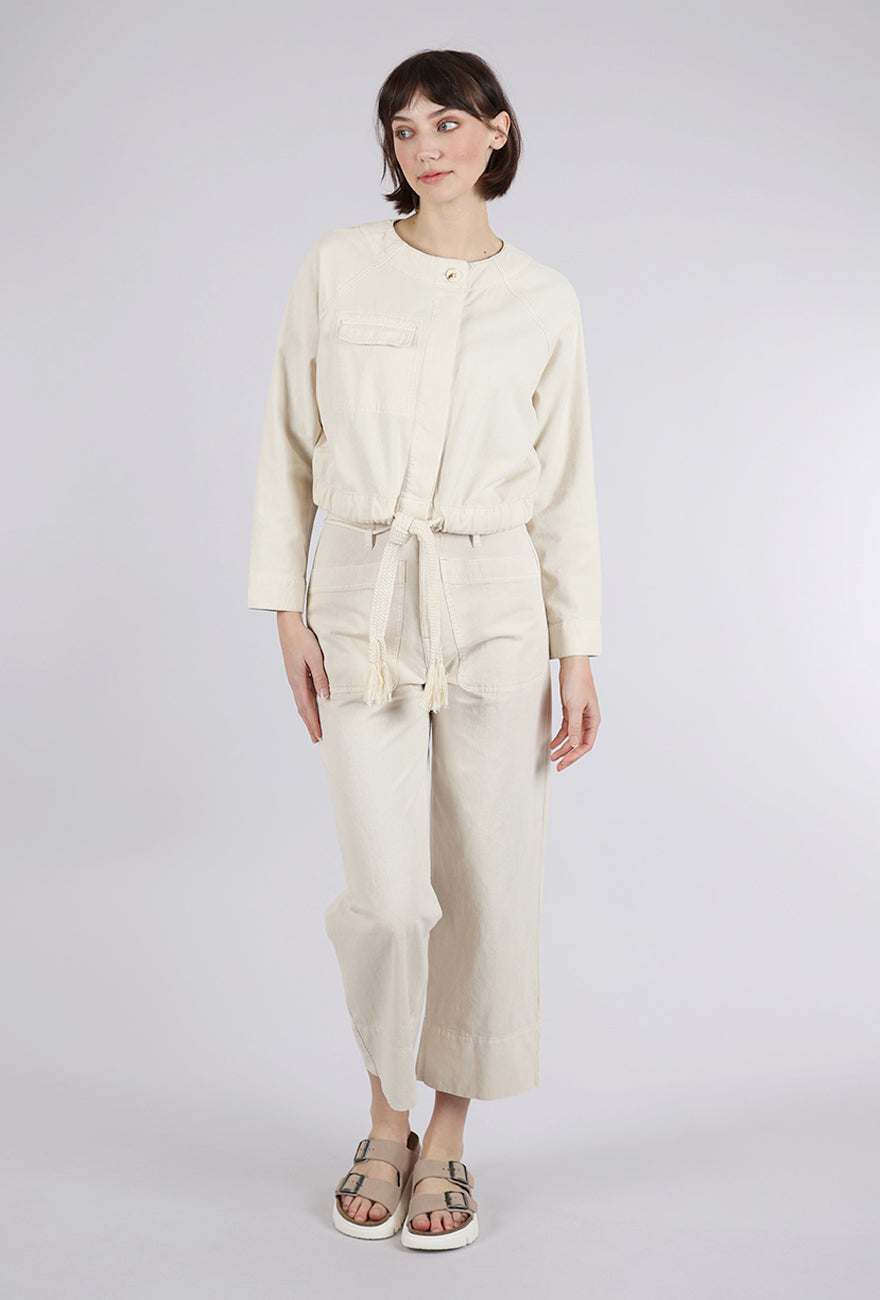 Lilla P Cotton Canvas Pocket Pant, Oyster
