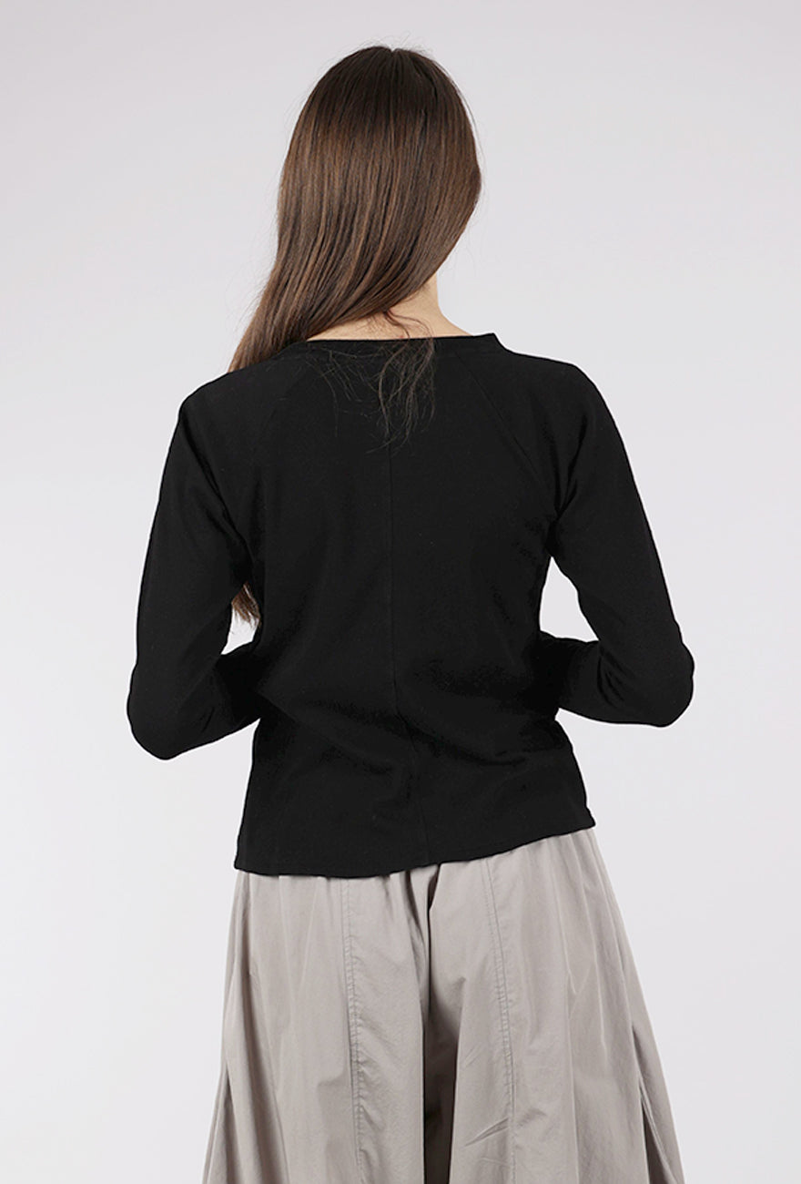 Mododoc L/S Slim Crew Tee, Black