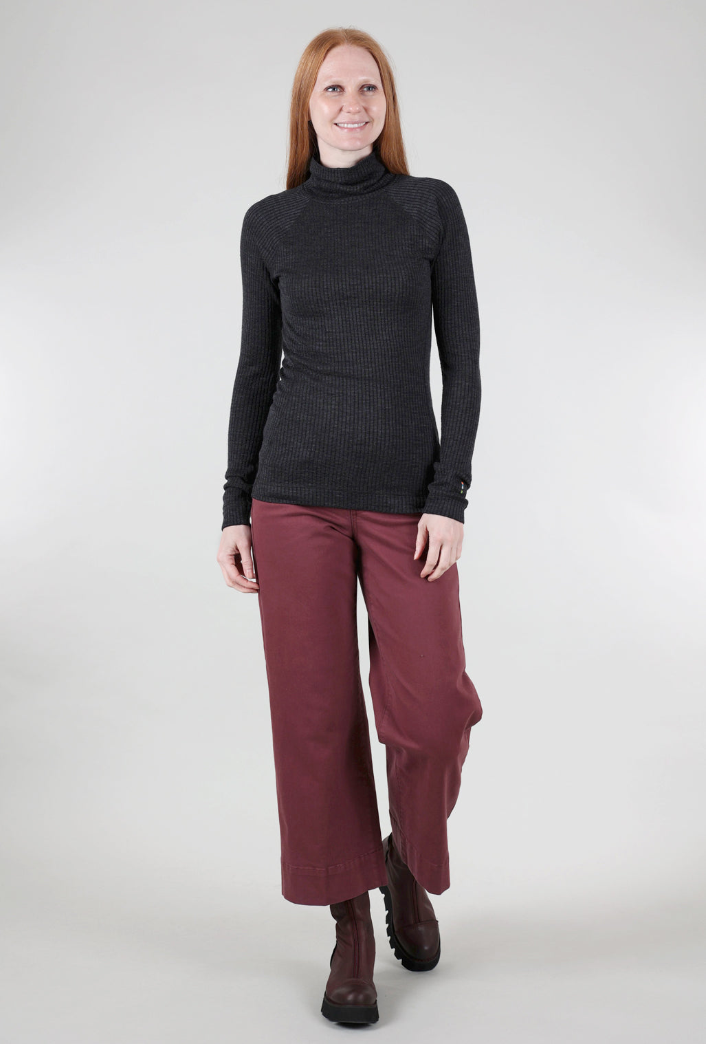 Smartwool Thermal Rib Turtleneck, Mid Gray