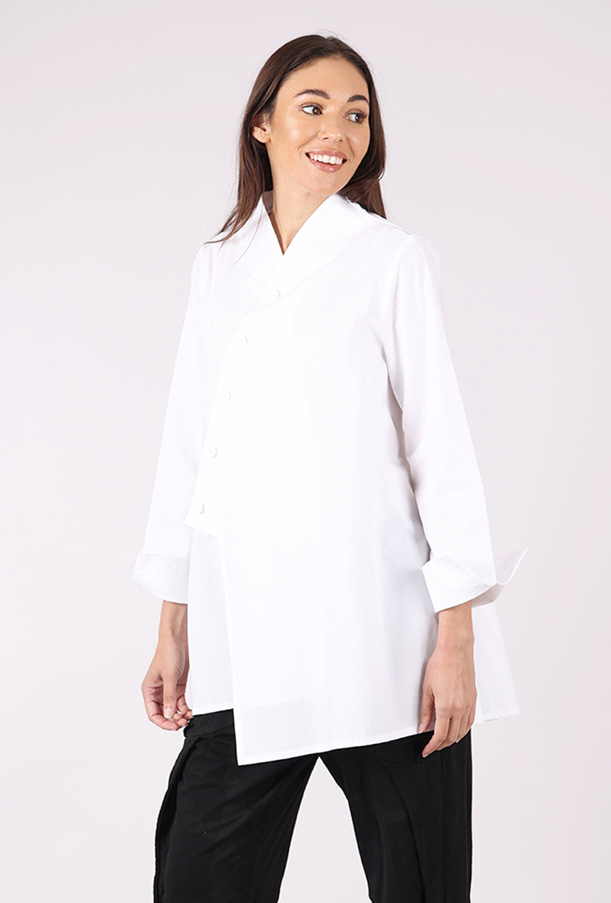 Ozai Slightly Askew Shirt, White