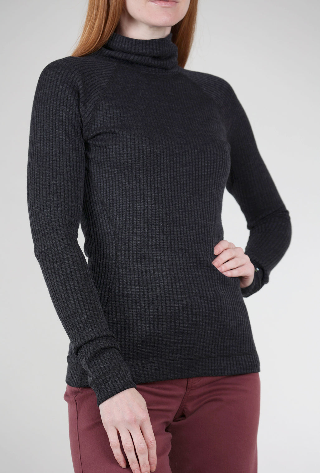 Smartwool Thermal Rib Turtleneck, Mid Gray
