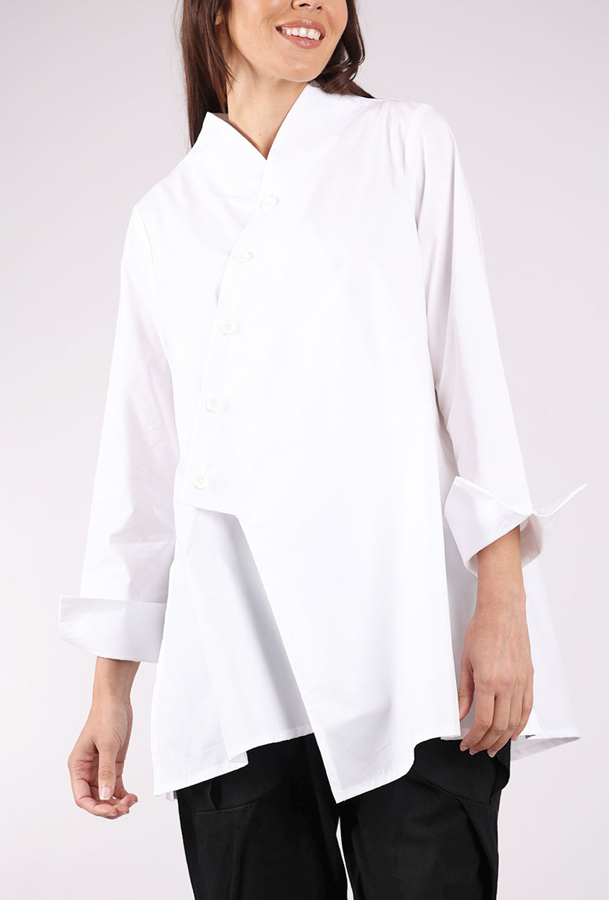 Ozai Slightly Askew Shirt, White