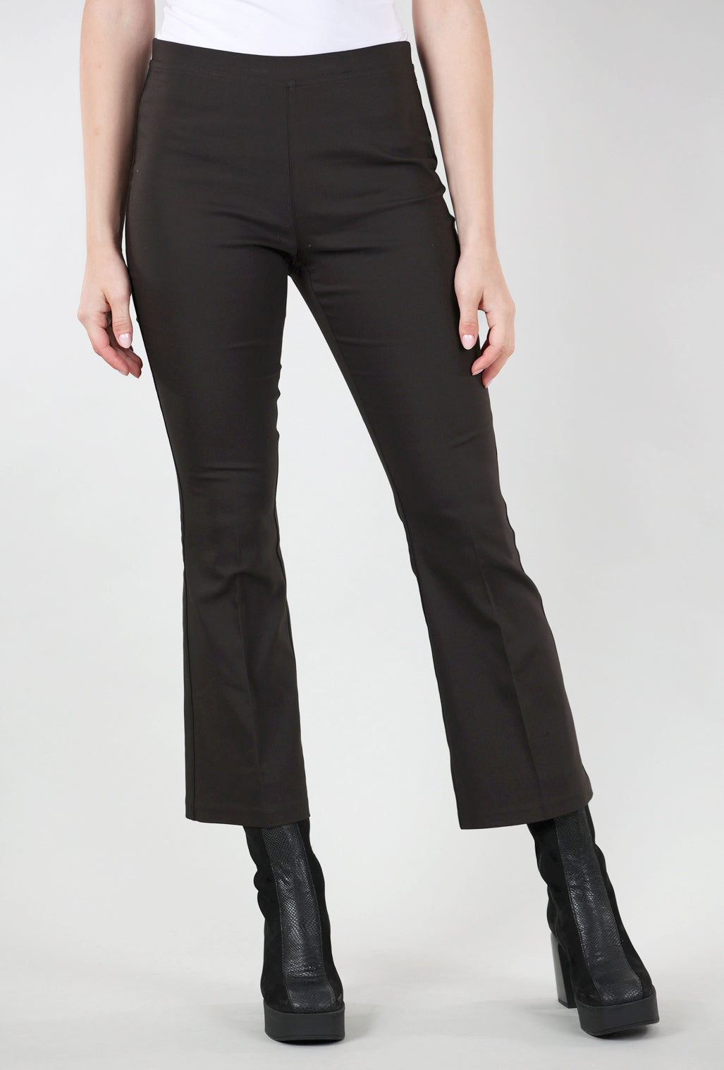 Peace of Cloth Ella Crop Flare Pant, Brown