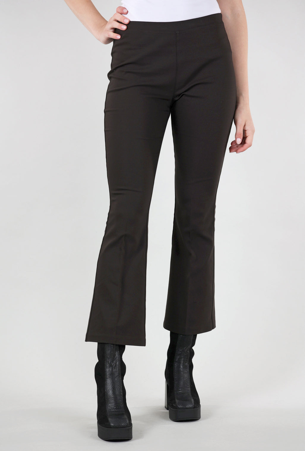 Peace of Cloth Ella Crop Flare Pant, Brown