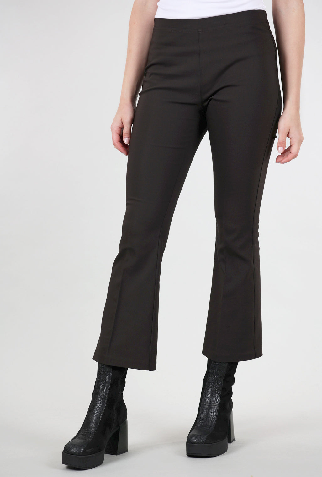 Peace of Cloth Ella Crop Flare Pant, Brown