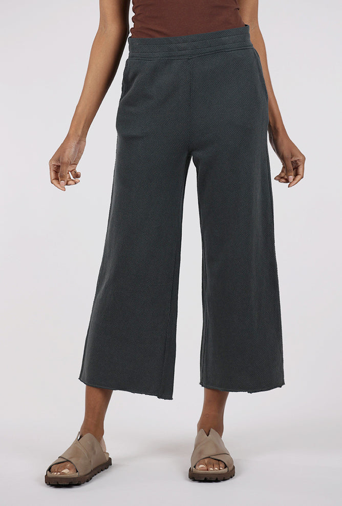 Mododoc Herringbone Knit Crop Pants, Washed Ebony