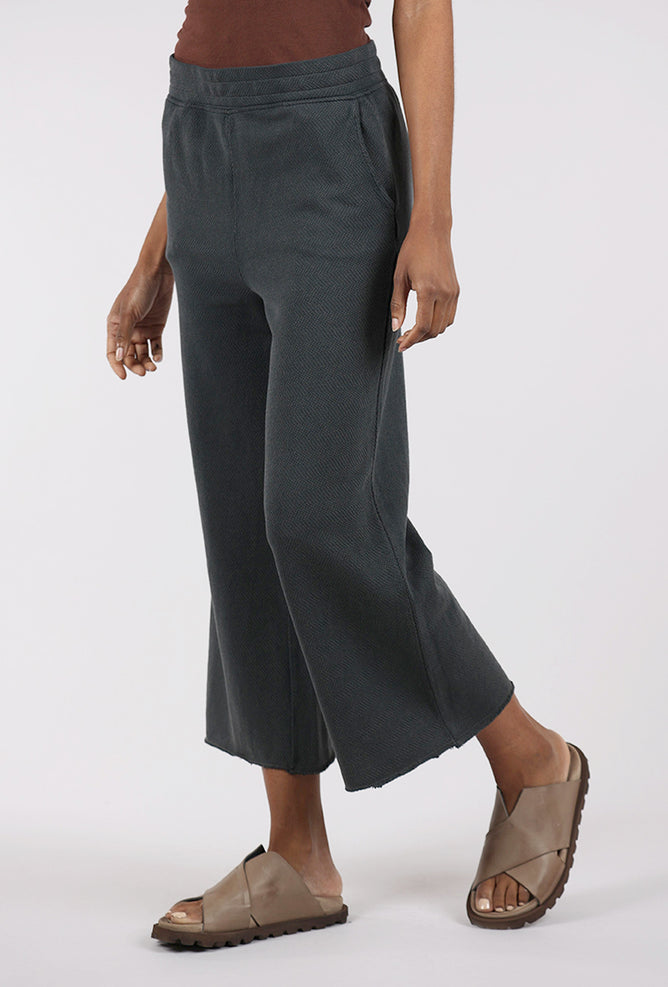 Mododoc Herringbone Knit Crop Pants, Washed Ebony