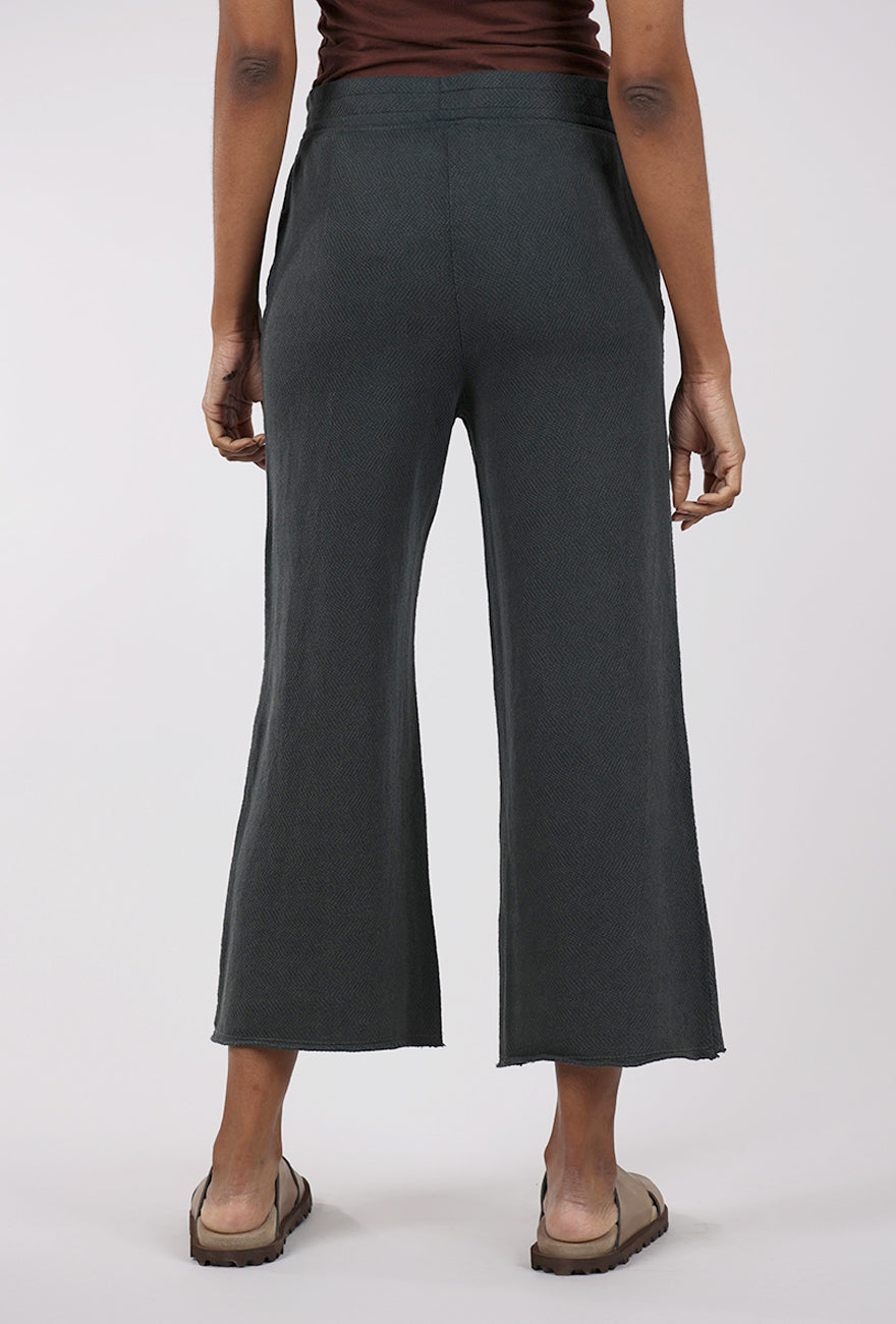 Mododoc Herringbone Knit Crop Pants, Washed Ebony