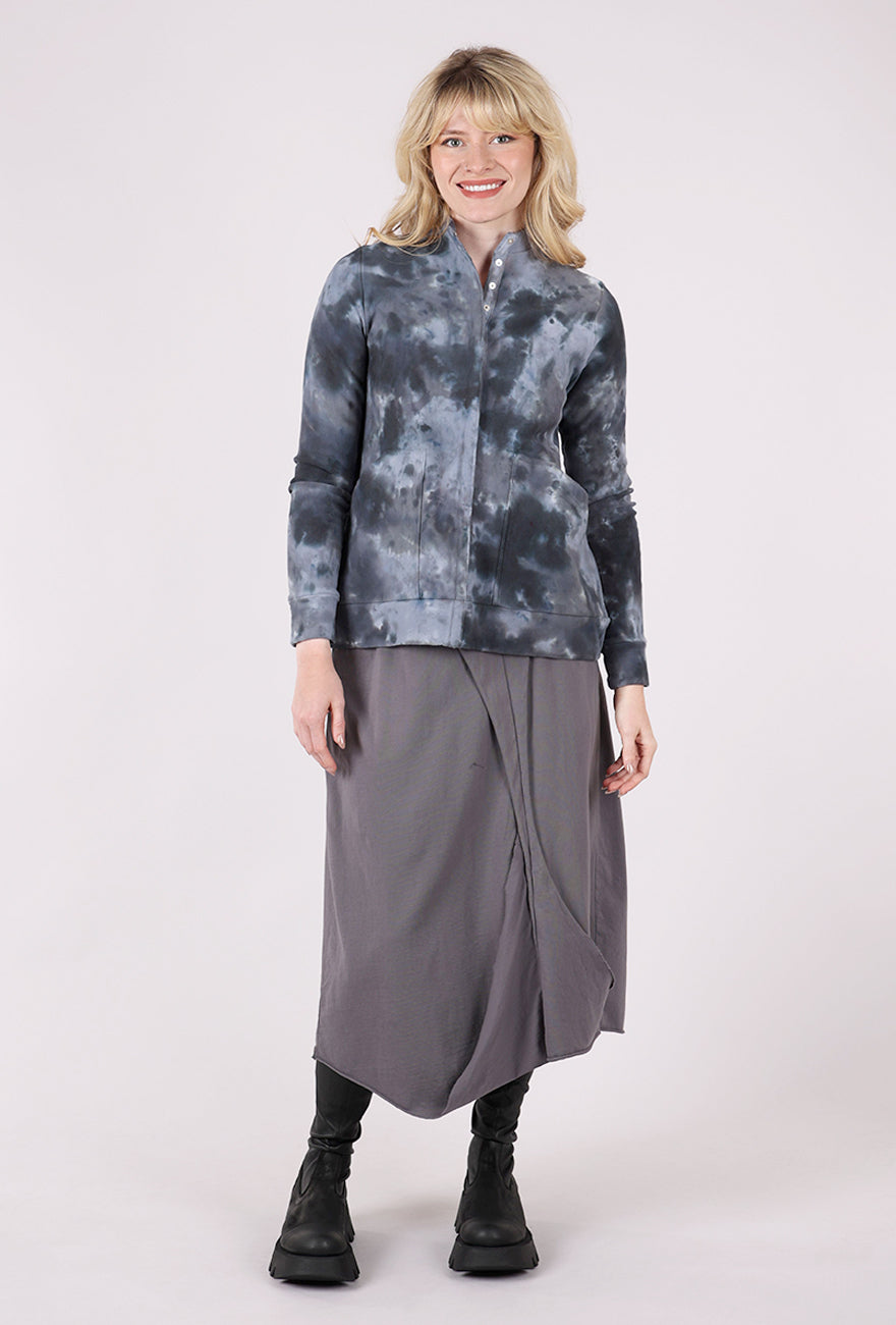Heyne Bogut Mock-Neck Knit Jacket, Gray
