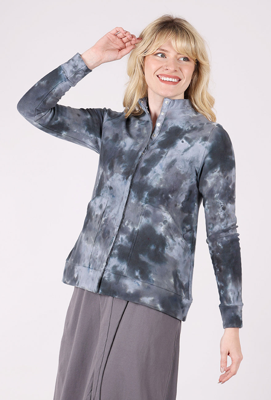 Heyne Bogut Mock-Neck Knit Jacket, Gray