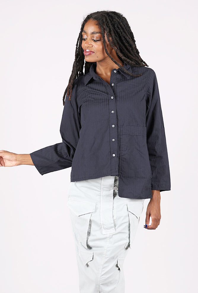 Paper Temples Button-Down Pocket Top, Lights Out