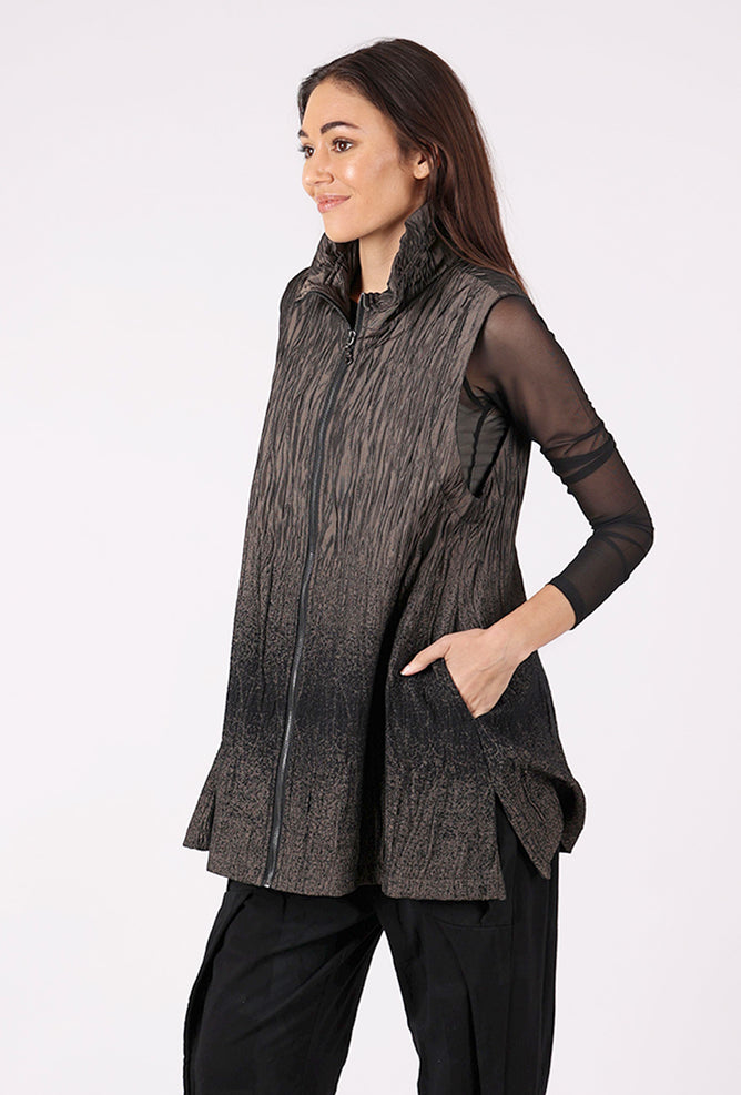 Moonlight Static Pattern Vest, Bronze