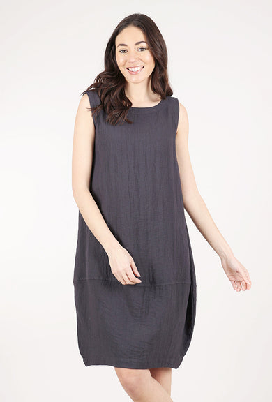 Eleven Stitch Easy Bubble Dress, Black Pearl