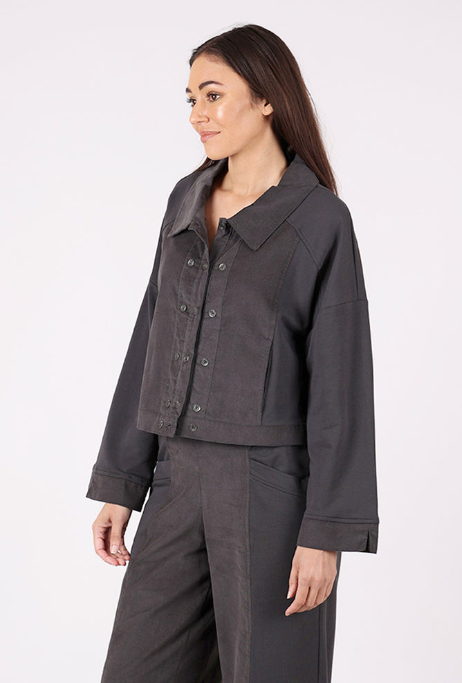 Luukaa Umbra Short Cord/Jersey Jacket, Mink