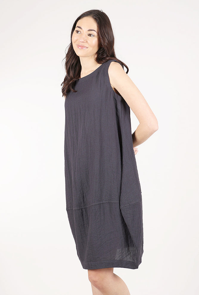 Eleven Stitch Easy Bubble Dress, Black Pearl