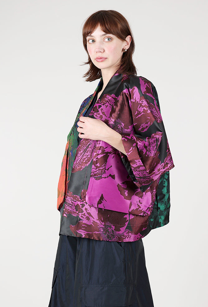 Alembika Dolman Jacquard Jacket, Magenta Mix