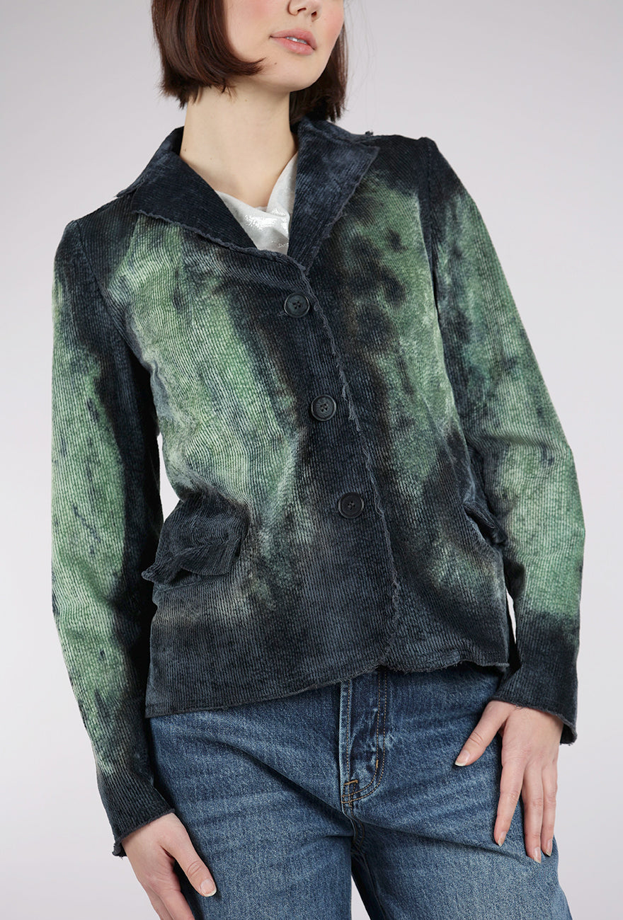 Heyne Bogut Nicksian Ombre Cord Blazer, Sea