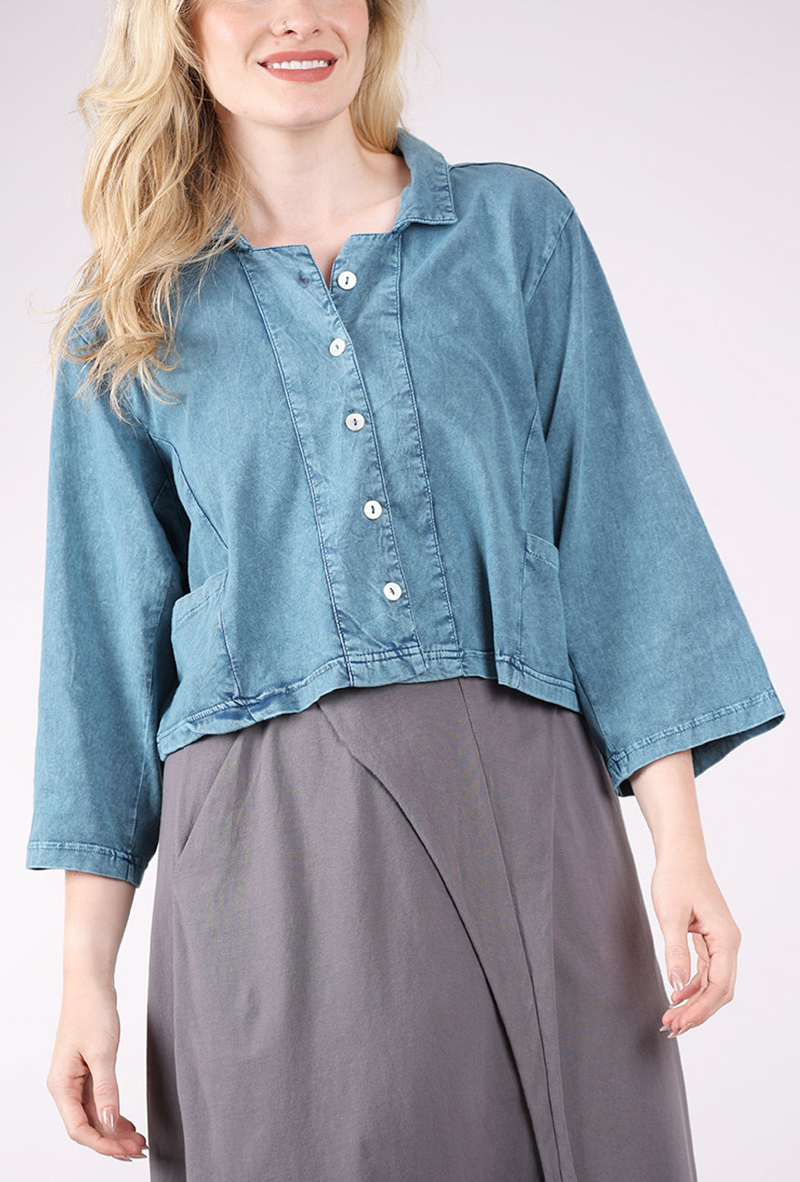 Tulip Jersey Parker Jacket, Denim