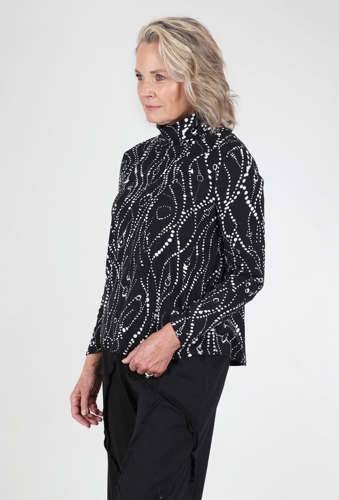 Habitat Wavy Dot Tneck, Black