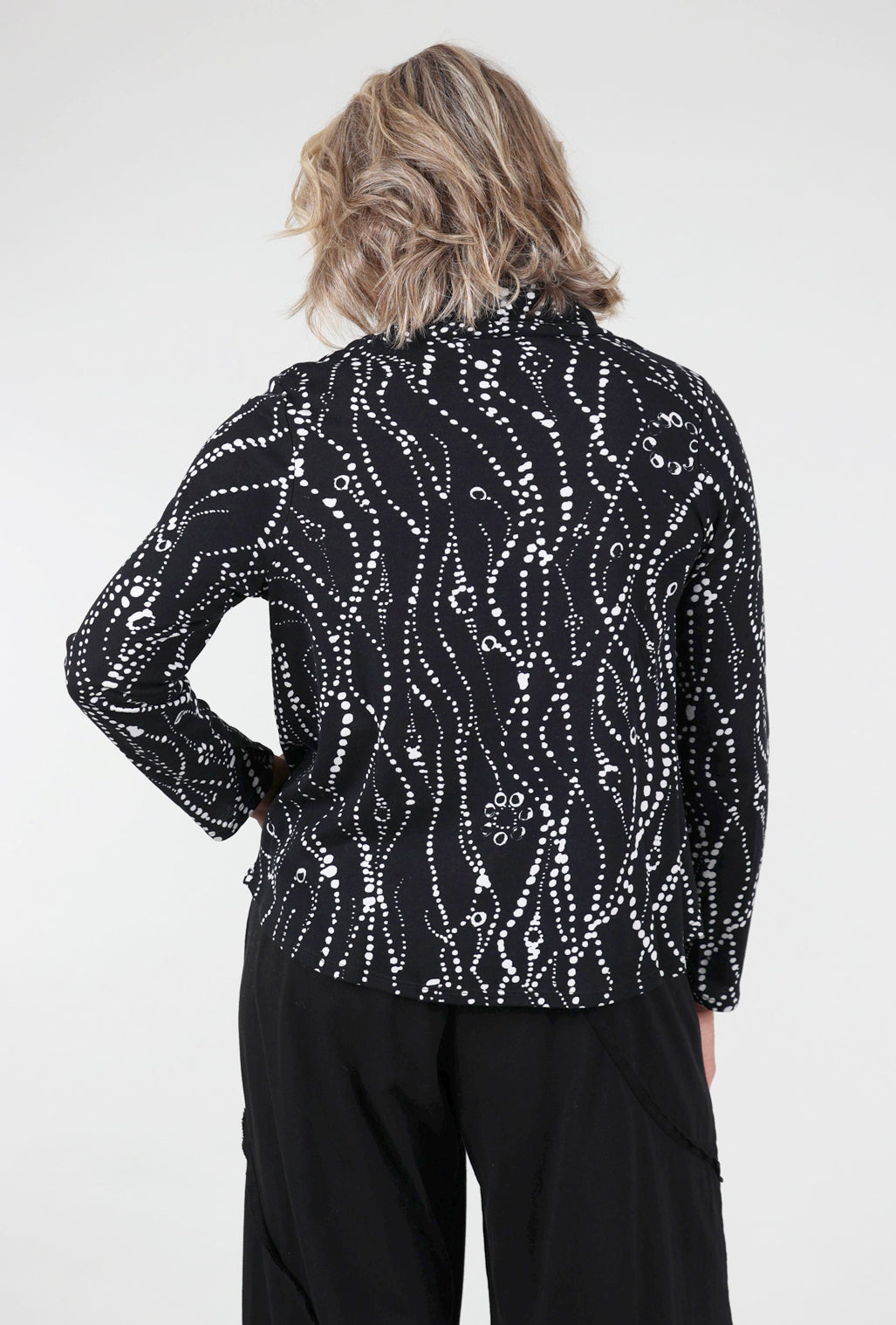 Habitat Wavy Dot Tneck, Black