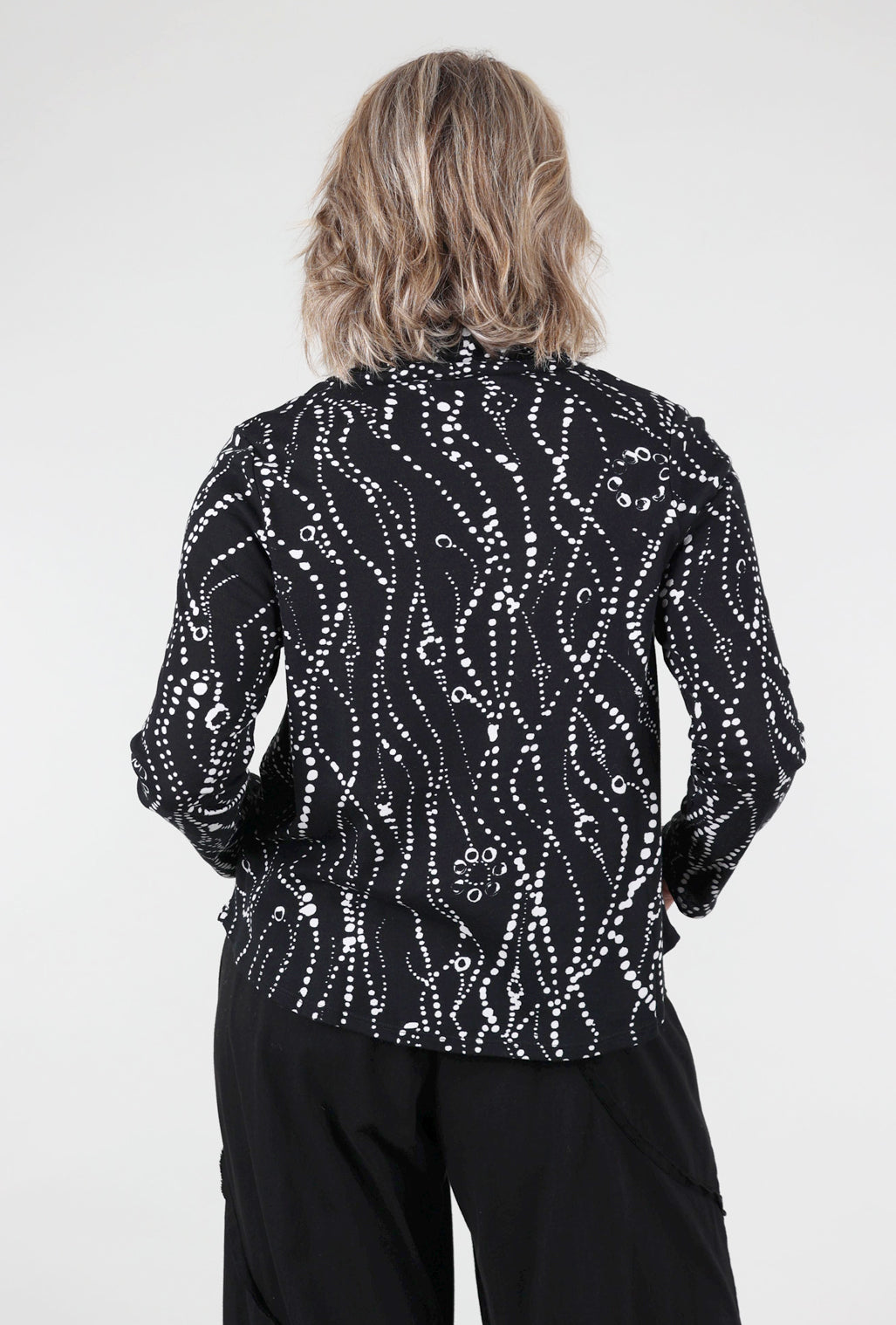 Habitat Wavy Dot Tneck, Black