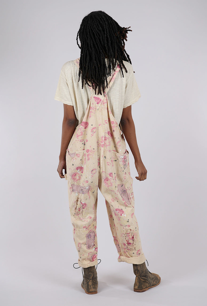 Magnolia Pearl Floral Print Love Overalls, Orchid Bloom