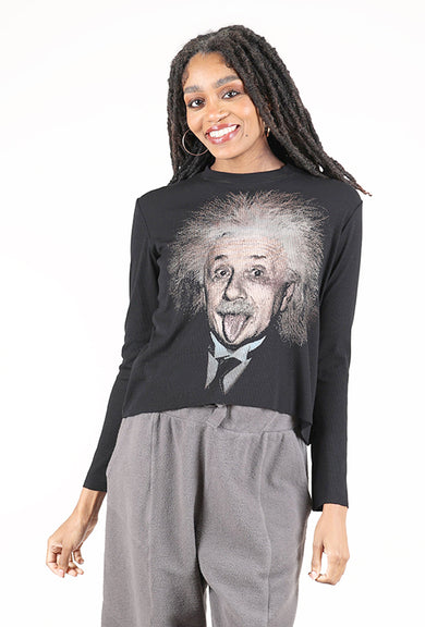 Heyne Bogut Micro Rib Crop Tee, Black