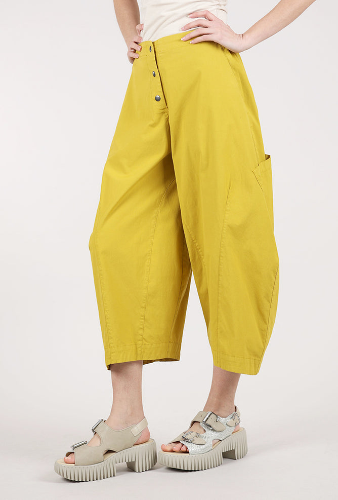 Eleven Stitch Snap-Front Pant, Mustard