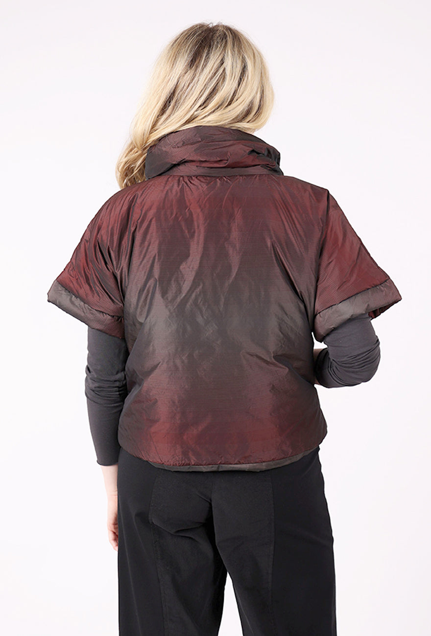 Luukaa Stela S/S Funnel Puffer Jacket, Mulberry